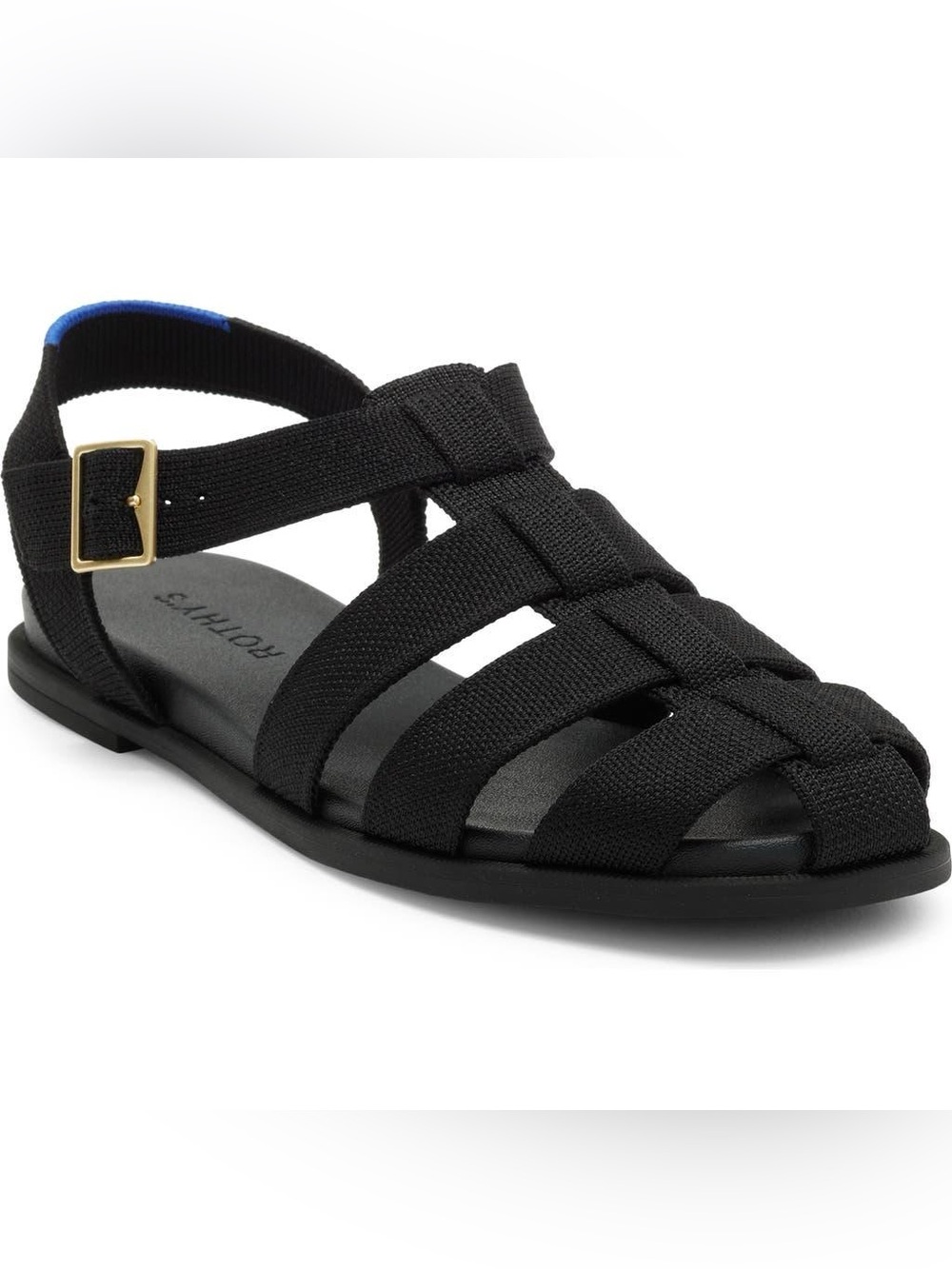 Rothy's Women’s Woven Strappy Black The Fisherman Sandal Size 11.5